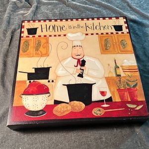 Home is in the kitchen canvas